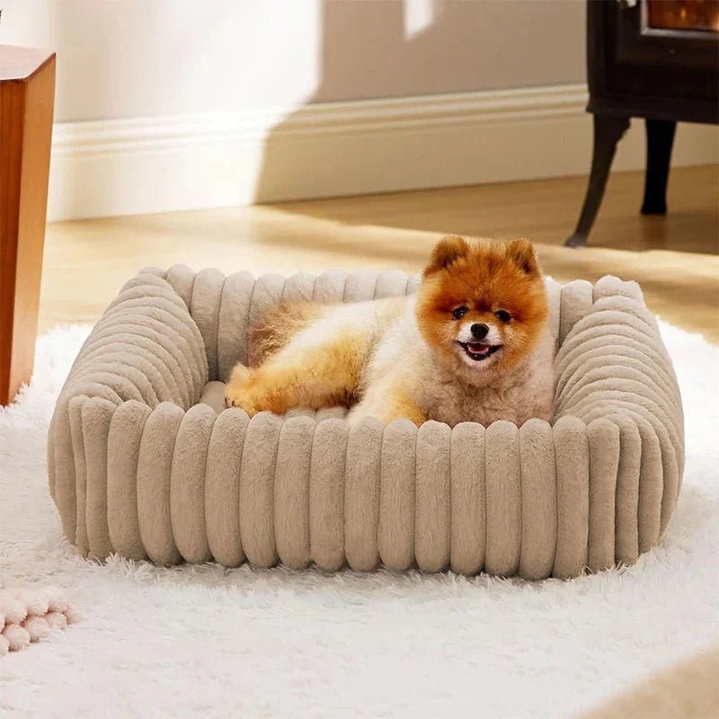 Lit rectangulaire en velours pour chien - Sadoper™