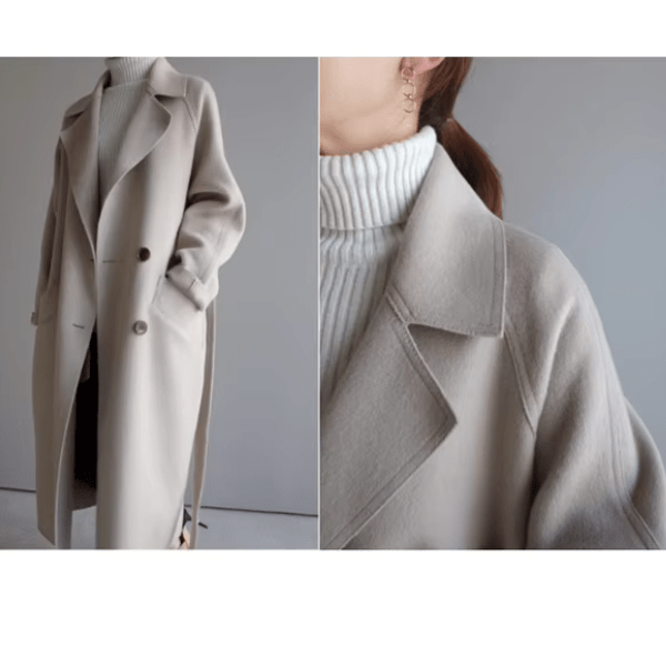 Manteau long en laine pour l'hiver